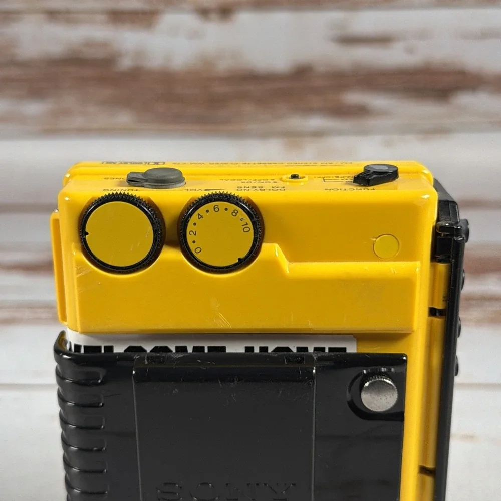 Sony WM-F75 Yellow Sports Walkman Cassette Radio For Parts